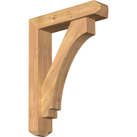 Ekena Millwork Imperial Craftsman Smooth Bracket w/ Offset Brace, Western Red Cedar, 5 1/2"W x 24"D x 32"H BKT0604X24X32IMP04SWR